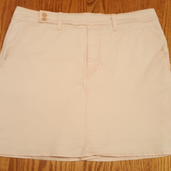 GLORIA VANDERBILT ♡ Rare Vintage Pastel Coral Stretchy Pinstriped Lined Skort 10 - Picture 4 of 13